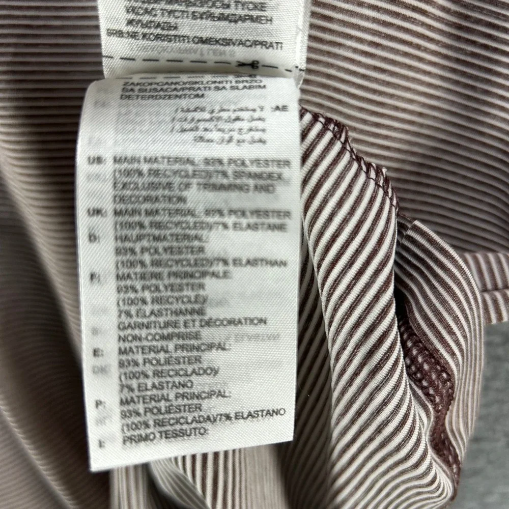Adidas Polo Shirt Mens XL Maroon Striped Performance Golf Athleisure